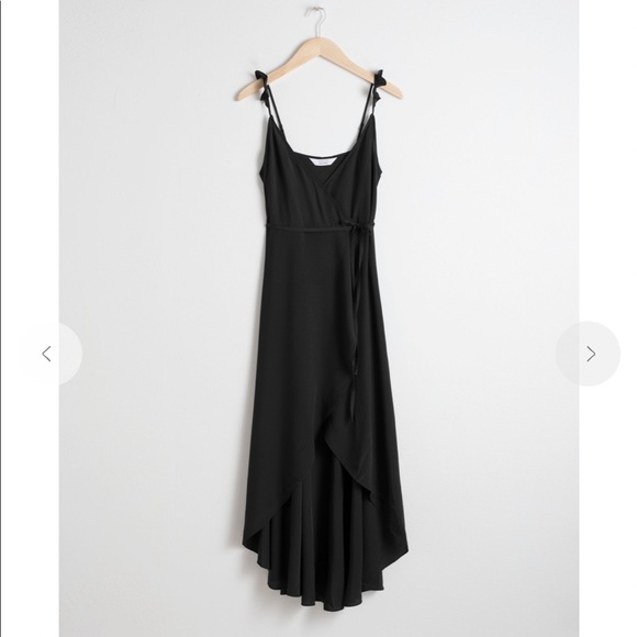 & Other Stories High Low Wrap Midi Dress - Picture 1 of 4